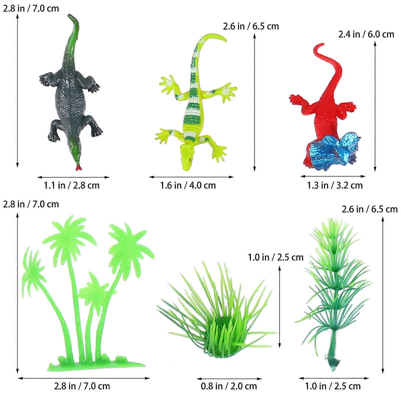 Simulation Lizard Toy Plastic Model for Decoration 24Pcs Set for Kids
