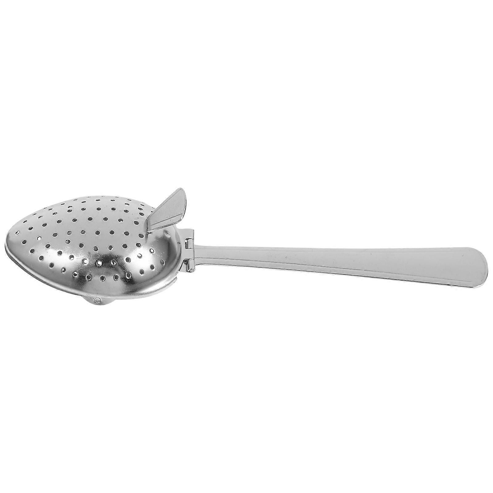 1pc Stainless Steel Pine Cotyledons Tea Strainer Infuser Filter Multi-function Tea Filter for Home (Silver)