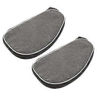 2pcs Pingpong Paddle Case - Table Tennis Racket Cover Helps Protect The Table Tennis Racket - Case Only For Storage Grey