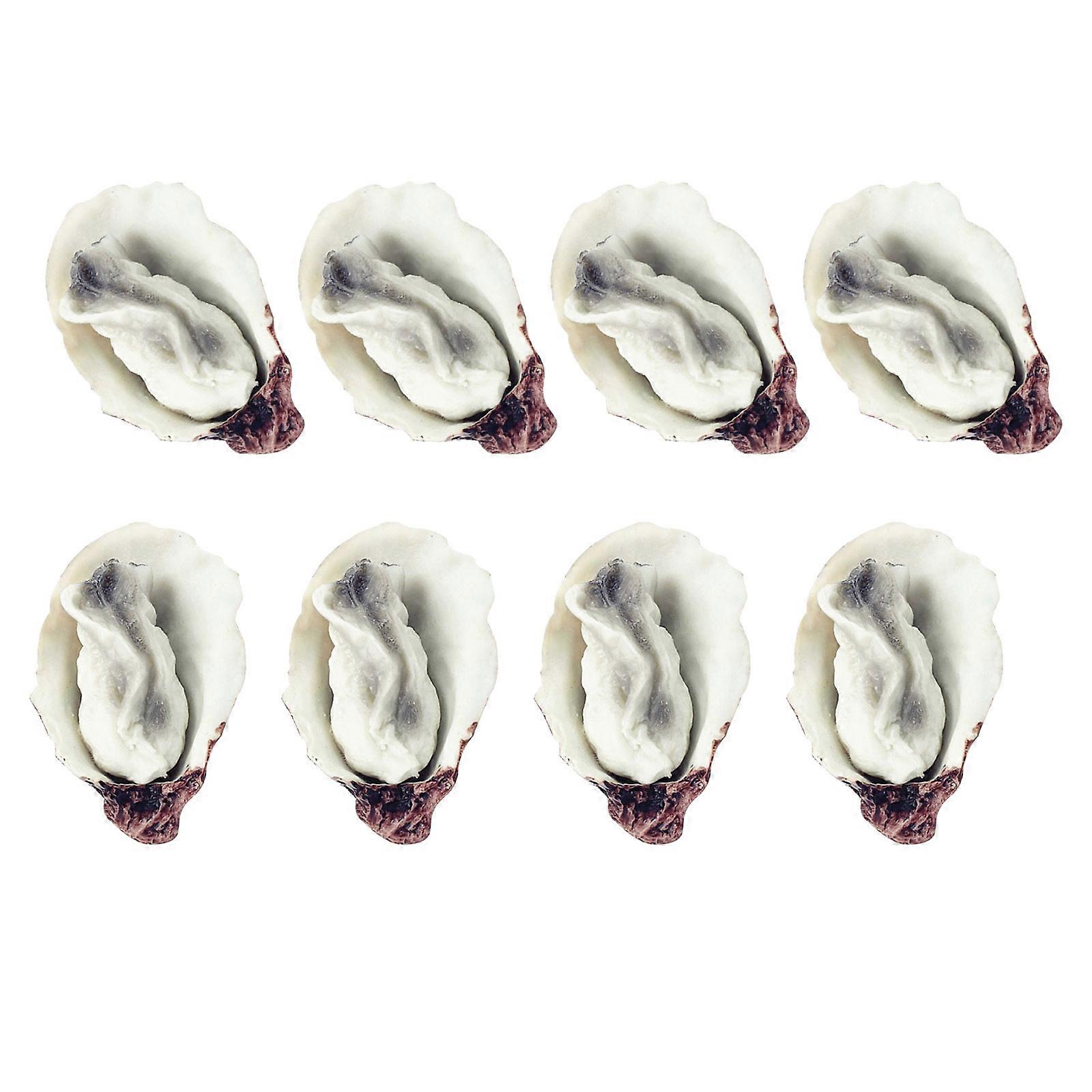 Fake Oyster Simulation Seafood Model for Display 16Pcs Set