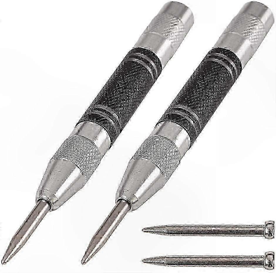 5" Automatic Hole Punch with Adjustable Tension and 2 Replacement Tips (2 Pack)