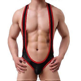 Mens Erotische Jockstrap Backless Leotard Sexy Ondergoed Jumpsuits Bodysuit