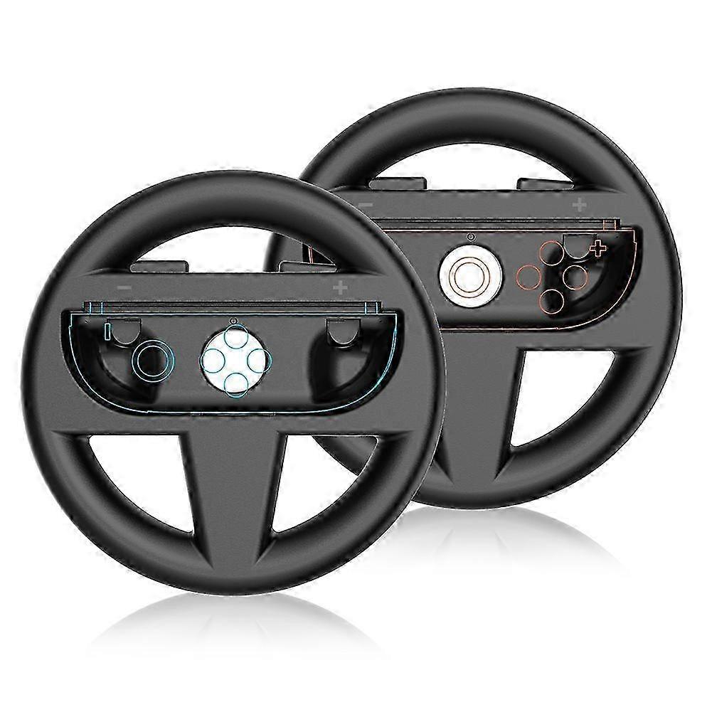 Left Right Game Steering Wheel Controller Handle Holder Grip JoyCon Controller Gamepad compatible with Nintendo Switch OLED A