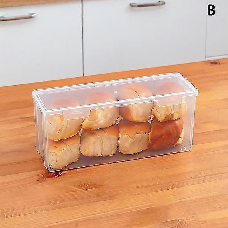 Bread Container Storage Box Kitchen Dispenser Bread Boxes Baking Bread Cake Containers Airtight Box Refrigerator Clear Kitchen