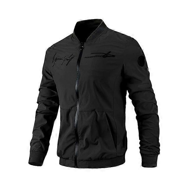 Men Letter Embroidery Bomber Jacket