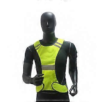 Reflektierende Weste, Sicherheitsweste mit reflektierenden Streifen, gut sichtbare Fahrradweste zum Joggen und Radfahren (Grün)