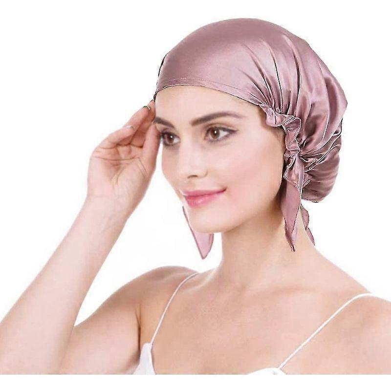 New Soft Mulberry Silk Night Cap (bean Paste Color)