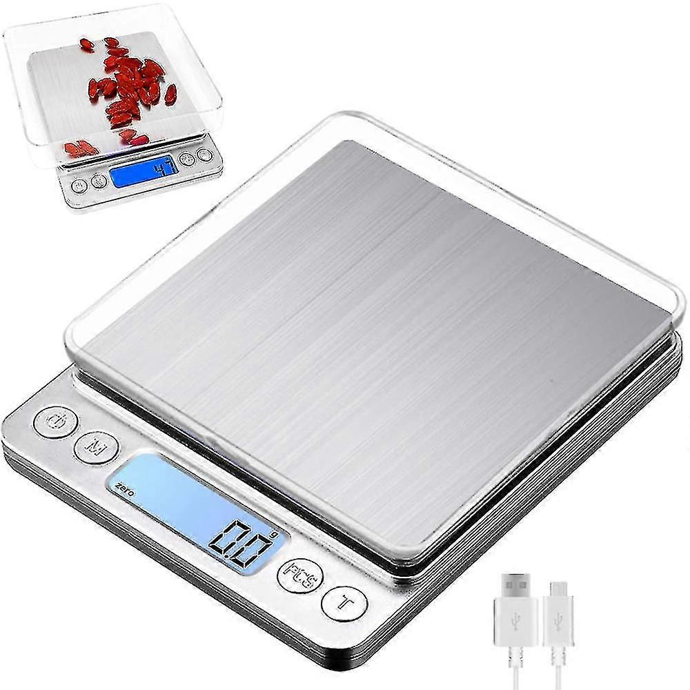 Kitchen Scale With Usb Charging, Digital Scale 0.1g / 3kg, Electronic