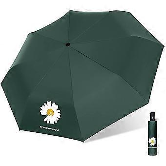 Paraguas plegable automático, sombrilla portátil de viaje a prueba de viento con asa cómoda, paraguas compacto para mujeres, hombres, niños, jóvenes, ladie