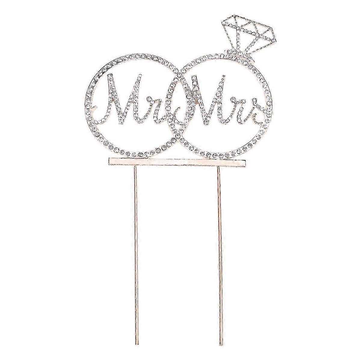 Egg Cake Insert Rhinestone Cake Topper compatible with Decoration