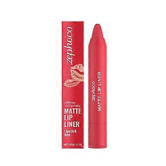 Le crayon à lèvres mat Zephoco Red Misty dessine le contour des lèvres et offre une longue tenue. Idéal pour un usage quotidien.