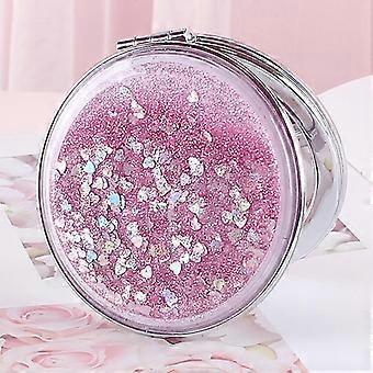 1 PC Pocket Mirror, Mini Makeup Mirrors, Handbags Mirror, Small Pocket Mirror, Perfect compatible with Travel Makeup(Round)