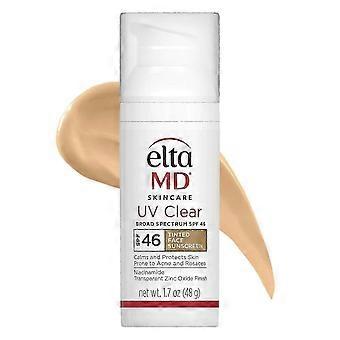 Protetor solar facial com cor EltaMD UV Clear FPS 46, creme solar sem óleo com óxido de zinco, protetor solar facial recomendado por dermatologistas 48g