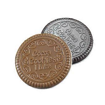 mote sjokolade cookies kompakt lomme speil kosmetisk speil med kam kvinner sminke tilbehør (tilfeldig farge)