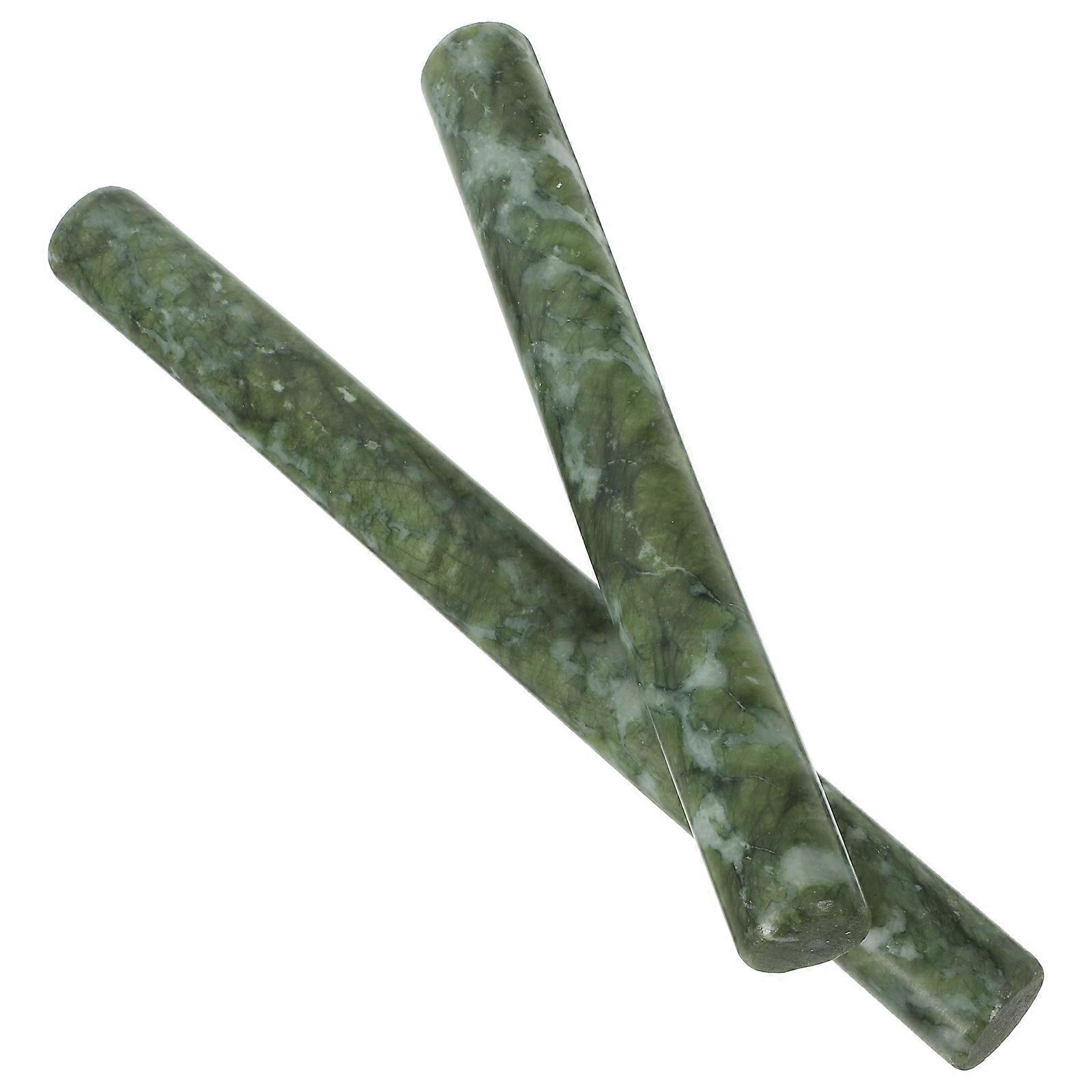2pcs Jade Rolling Pin Dumpling Wrapper Dough Roller Kitchen Rolling Stick