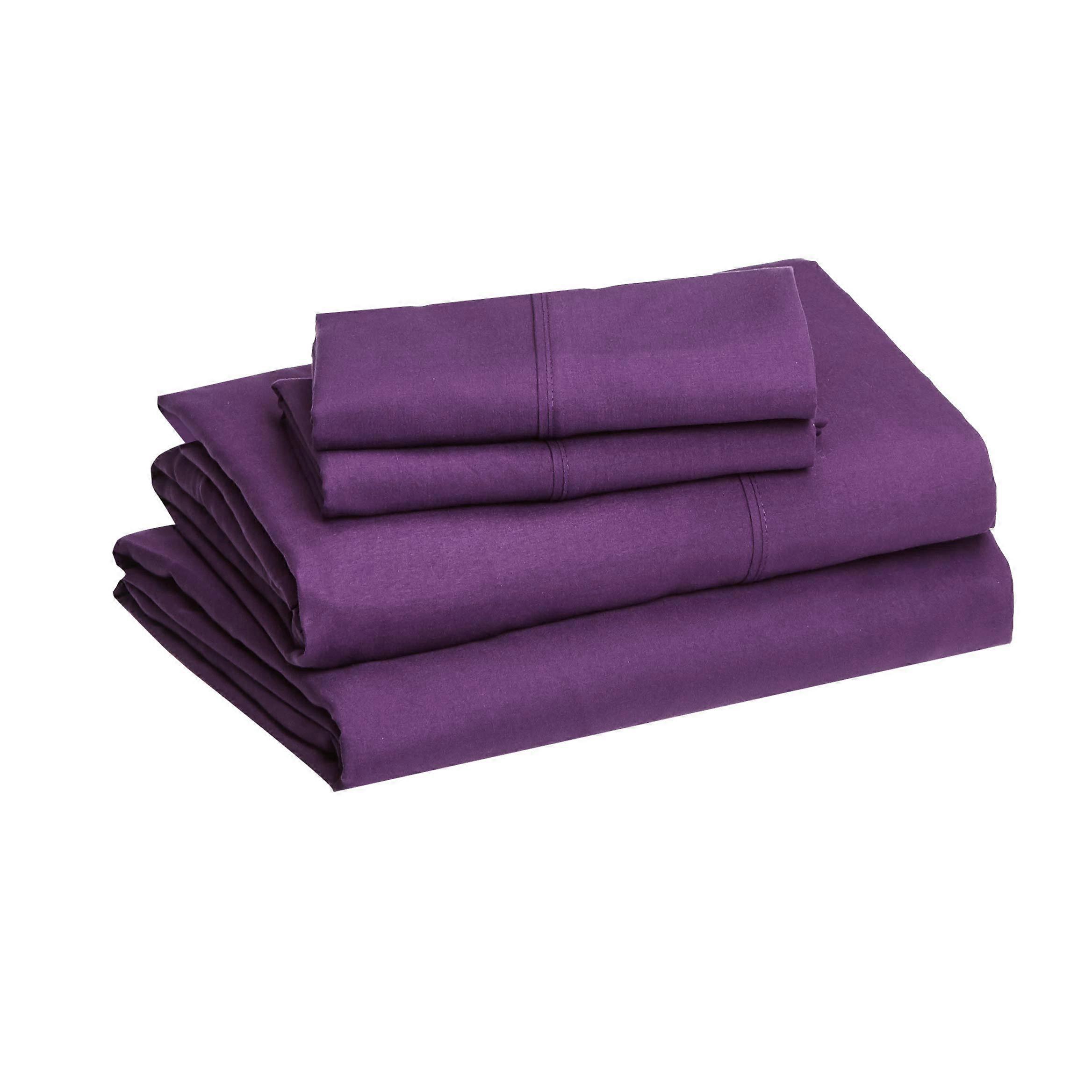 Split King Sheets 100% Cotton 800 Thread Count Deep Pocket Design for Adjustable Bed, Plum Color