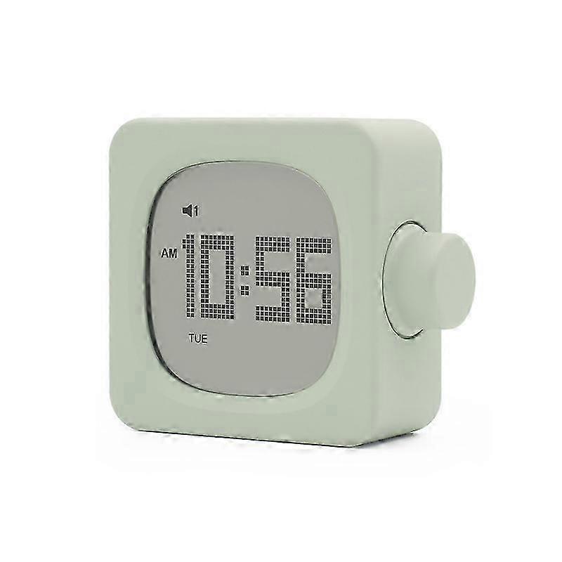 Retro cube Compatible with Smart alarm clock with rotary switch timer night light snooze function rechargeable bedside digital
