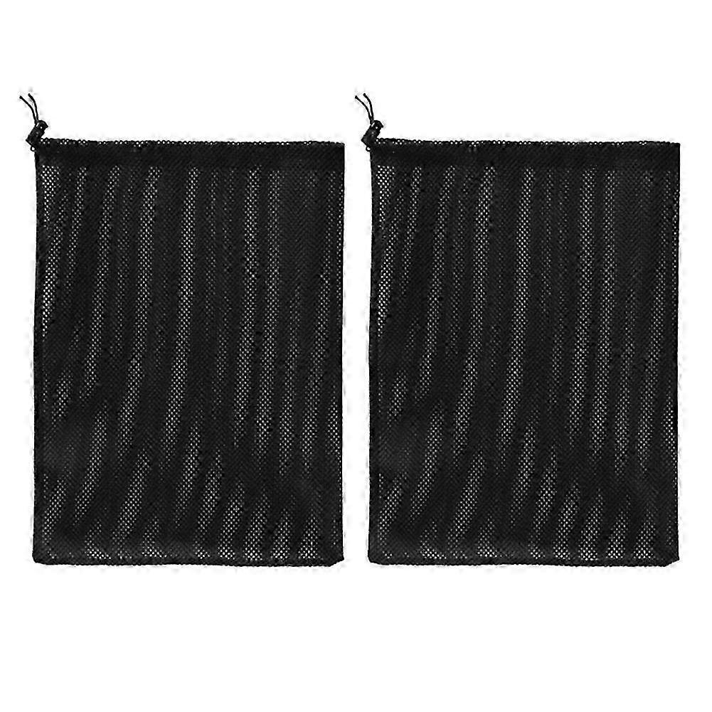 2Pcs Folding Pond Large Pump Barrier Bag Strainer Drawstring Filter Mesh Pouch KAESI