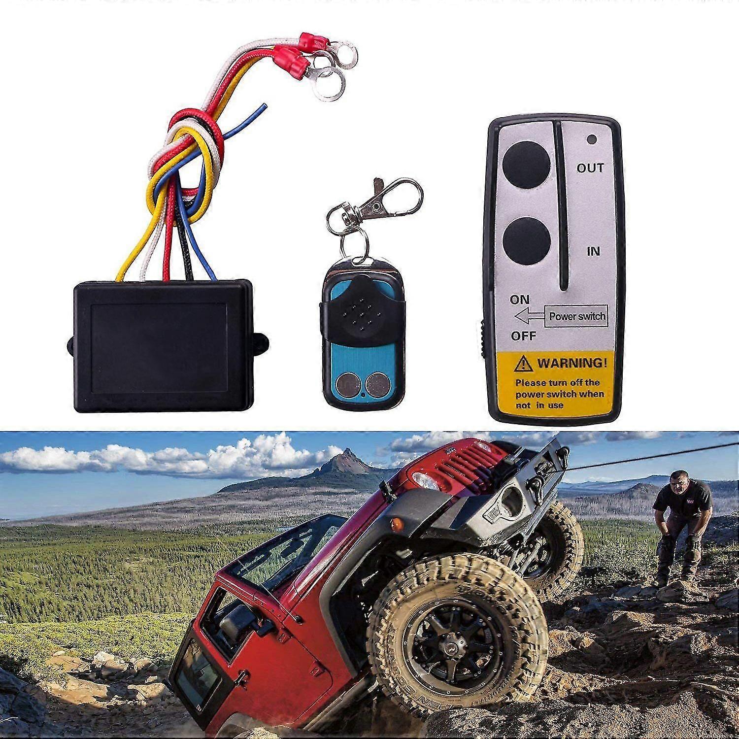 12v 12volt 50ft Winch Wireless Remote Control Set6417242330040