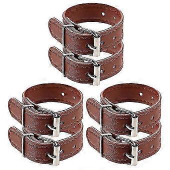 Compact Durable 3 Pairs of Adjustable Bike Front Basket Leather Belt Basket Belt Compatible with Cycling Bike Basket Belt