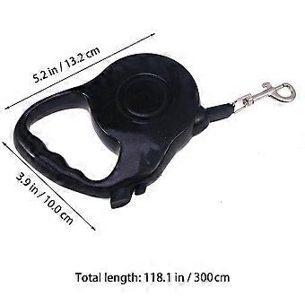 Telescopic Traction Rope Automatic Retractable Dog Leash Black