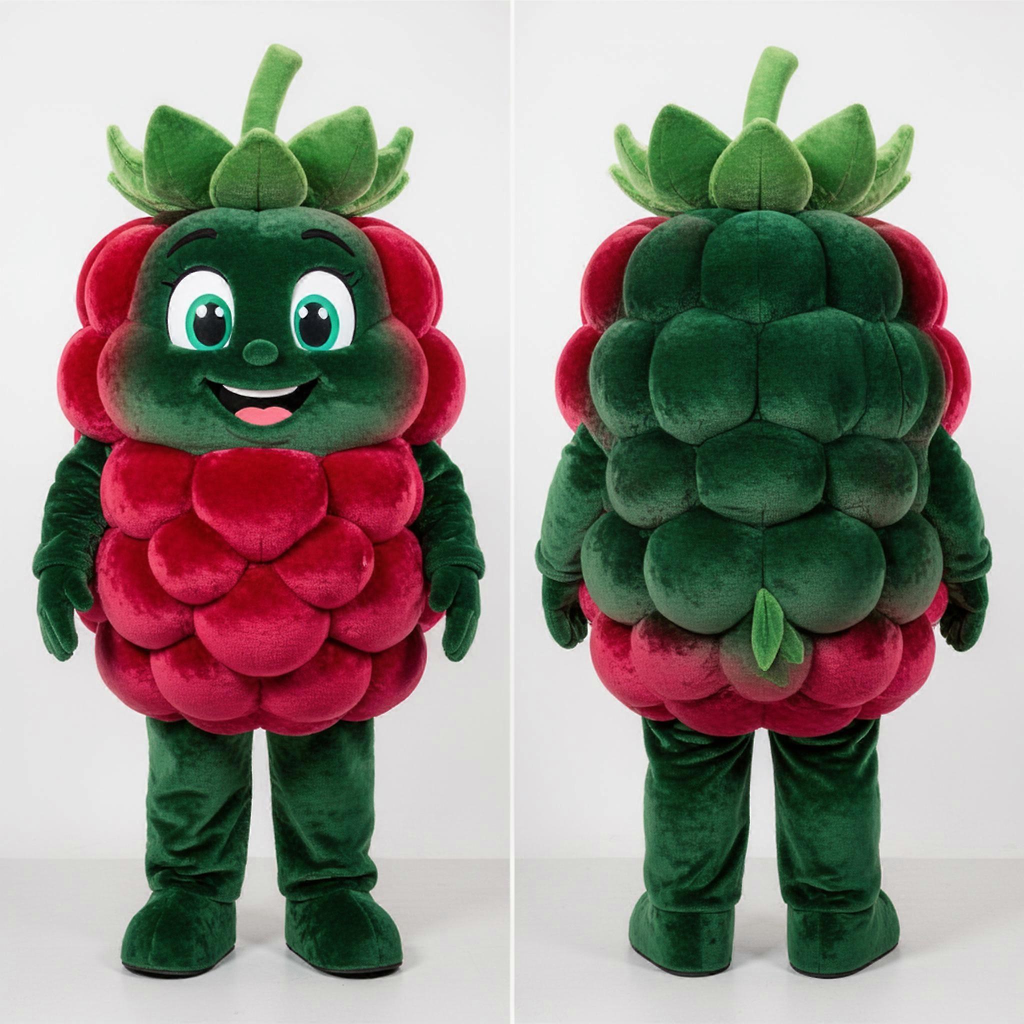MASTICOT Forest Green Velvety Raspberry Mascot