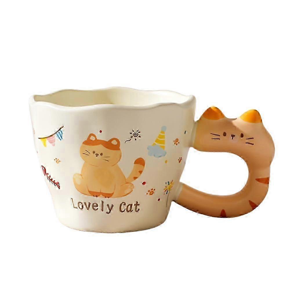 Ergonomic Kitten Ceramic Coffee Mug