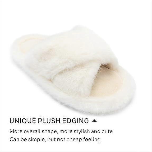 Fuzzy Memory Foam Slippers for Women