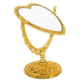 Vintage-Schminkspiegel in Herzform für Mädchen mit 4-teiligem Tisch-Schminkset