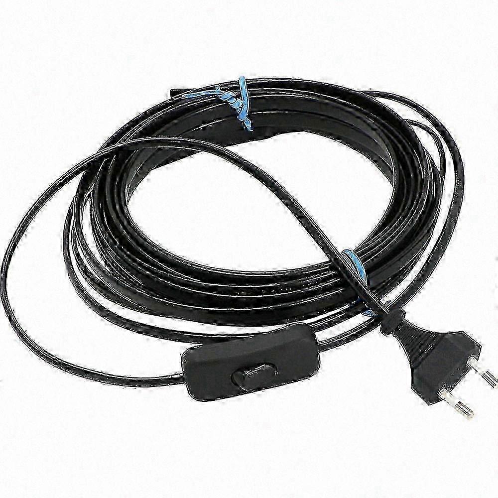 EU Plug Self-Regulating Cable for Pipe Freeze Protection, 220V Pre-Assembled Heating Solution