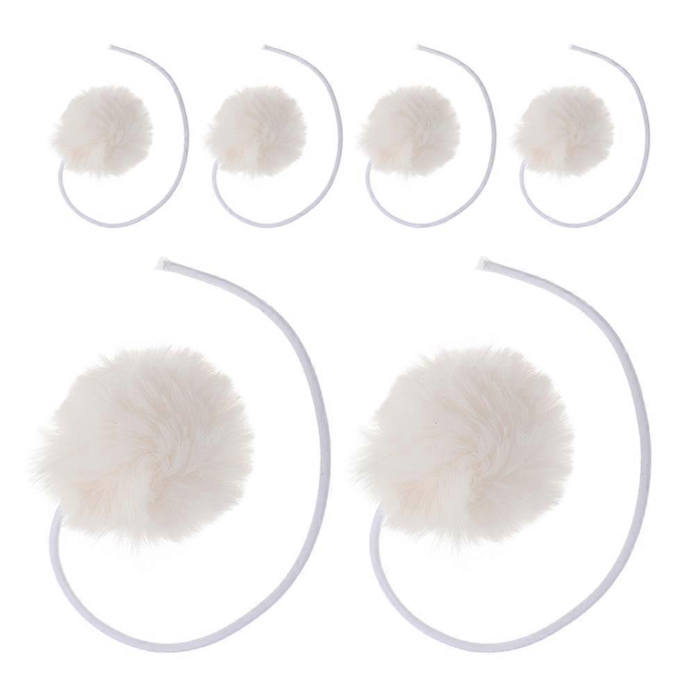 Interactive Cat Replacement Ball for Scratching Post 6Pcs Beige Plush Toy
