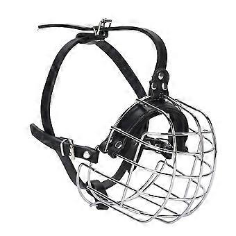 Metal Basket Dog Muzzle Adjustable Fit Anti Slip Strap Anti Eat Muzzle Easy Clean Breathable Design Pet Muzzle Cage Outdoor Walk
