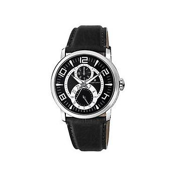 Nieuwe stralende EasyWay Quartz analoge man horloge met RA42901 Cowskin armband