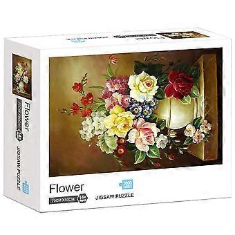 1000 Piece Jigsaw Puzzle for Adults and Kids Flower Art FullColor Educational Family Game