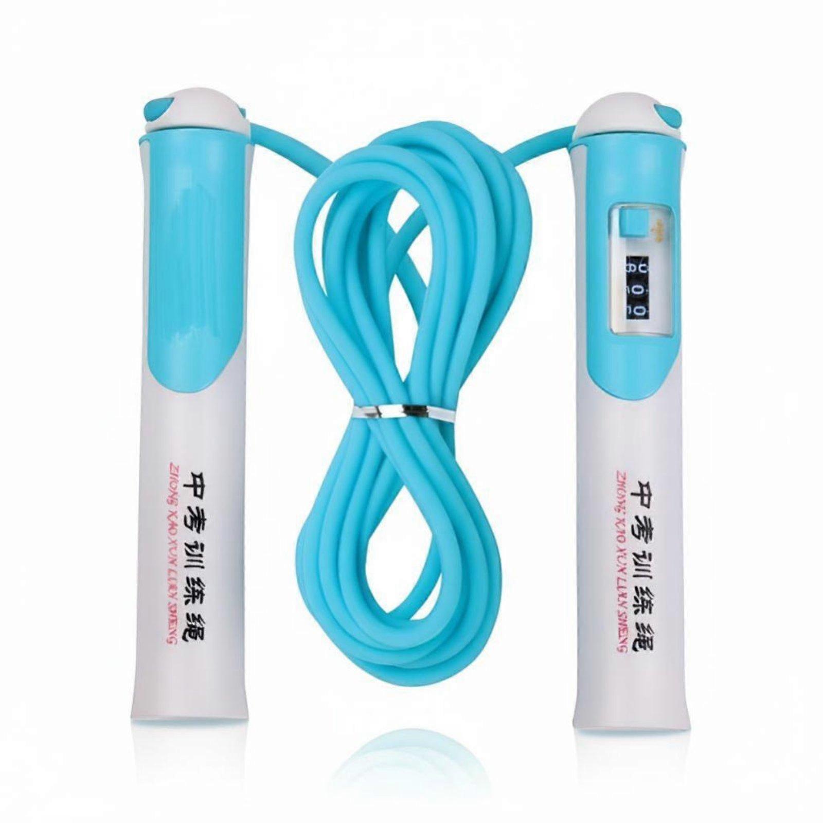 Jump rope with counter for exam training