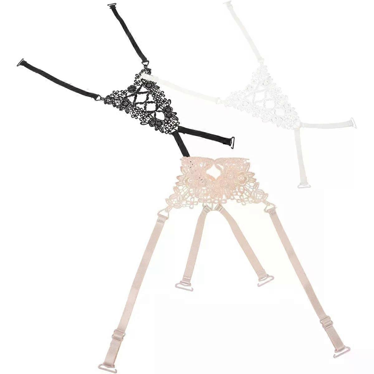 3pcs Lace Cross Back Bra Straps Adjustable Shoulder Replacements