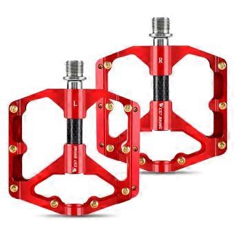 Ultralight Aluminum Alloy Bicycle Pedals 3 Bearings Bike Pedals AntiSlip Waterproof Flat Wide Bike