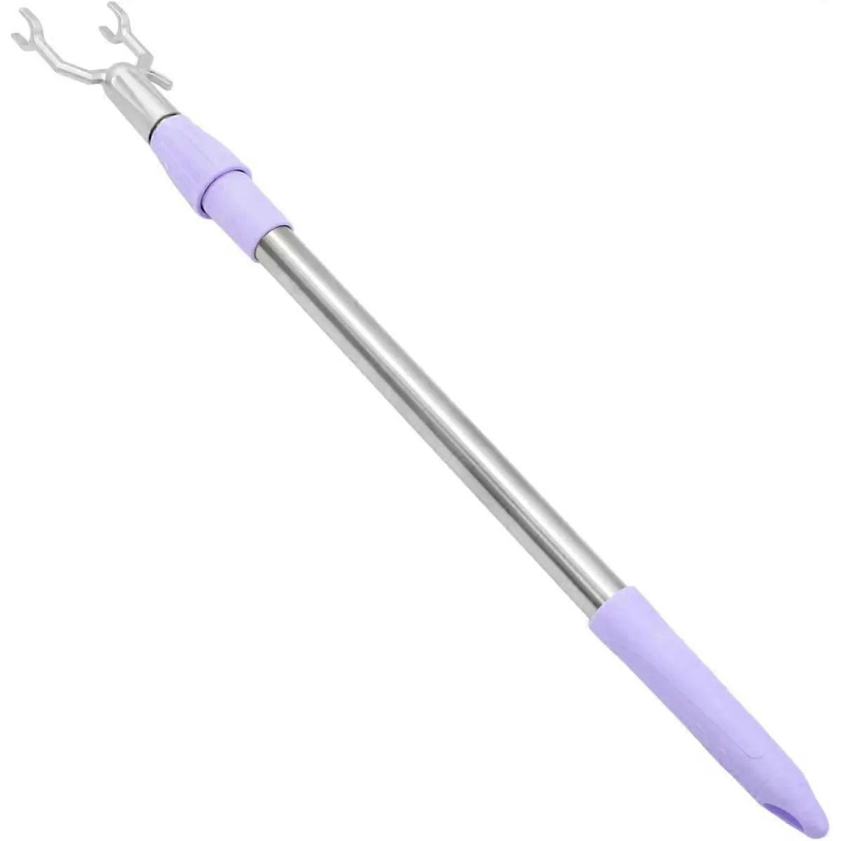 Adjustable Reach Clothes Pole 55-80cm Telescopic Hook Rod
