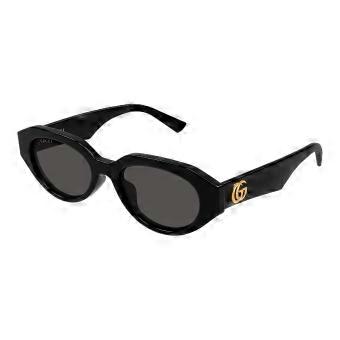 Gucci GG2206SA Asian Fit 001 Full Rim Black Women Oval Sunglasses UV3 Original