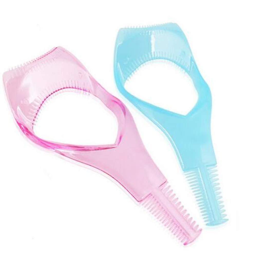 2pcs 3 In 1 Mascara Tool Plastic Makeup Eyelash Shield Applicator Guide With Eye