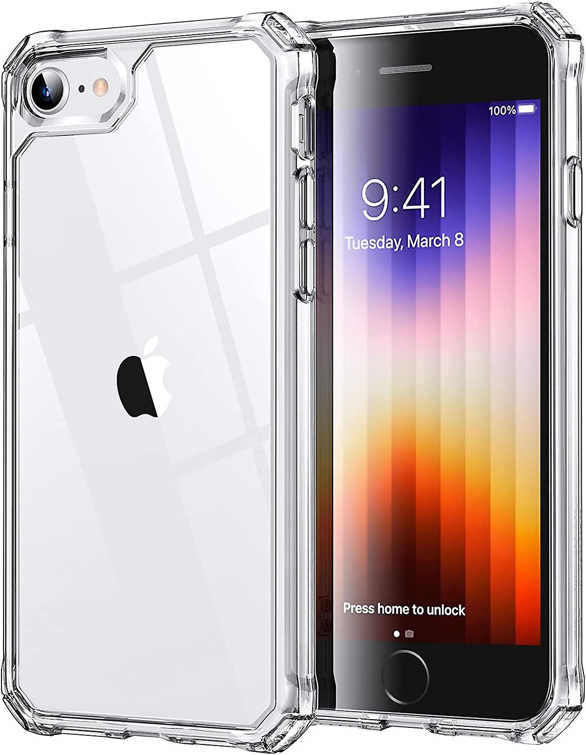 JETech Case For IPhone SE 3/2 (2022/2020 Edition), IPhone 8 And IPhone 7, 4.7-Inch, Non-Yellowing Shockproof Phone Bumper Cover, Anti-Scratch Clear Back (Clear