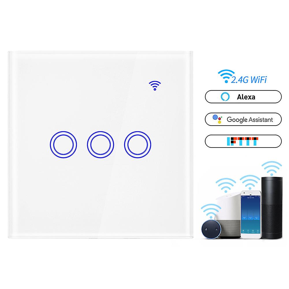 Modern Wifi Light Switch Wall Installation Voice Control Compatible with Alexa Google Assistant