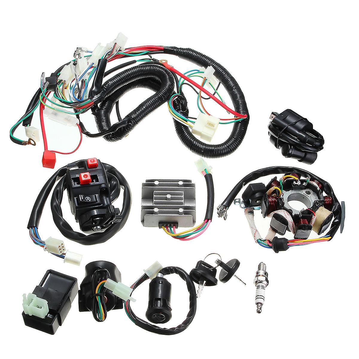 Quad Electric Cdi Coil & Stator Wiring Harness Assembly Set