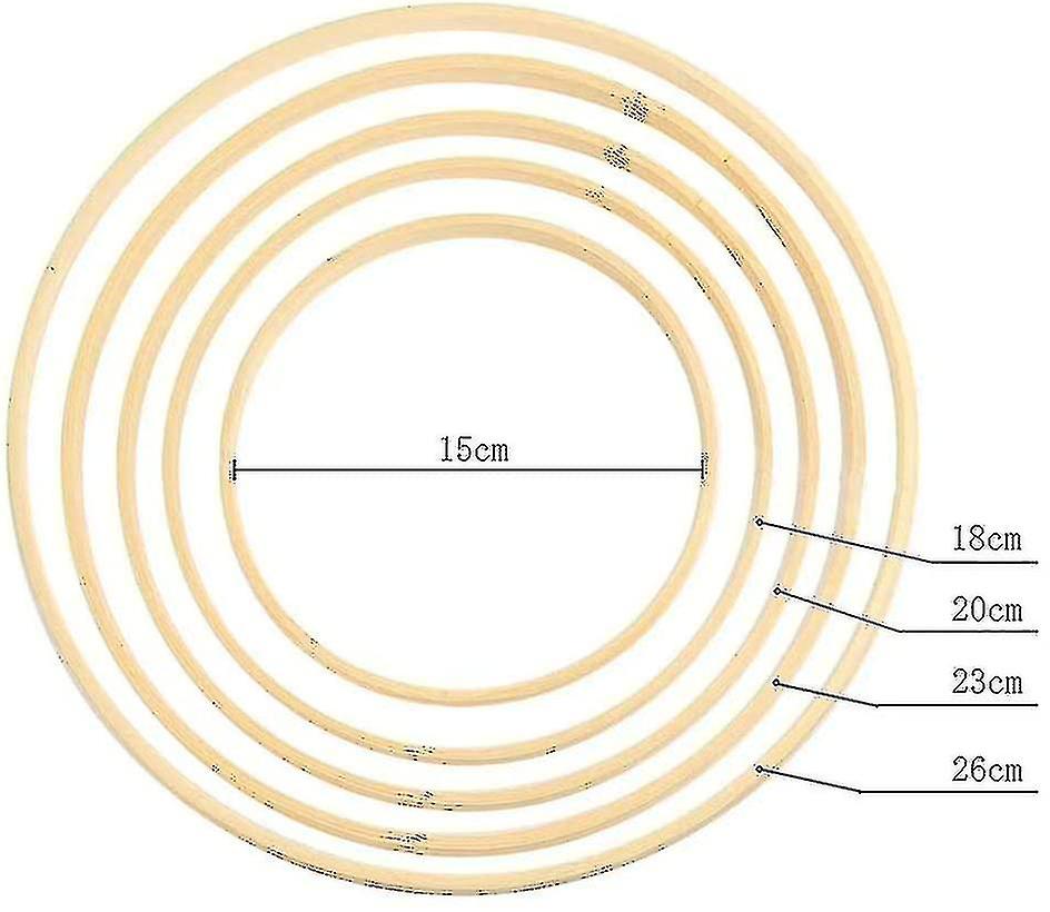 12 Stück Stickrahmen Aus Bambus - Runde 13 Cm Hoop Ringe Für Kreuzstich & Stickereien