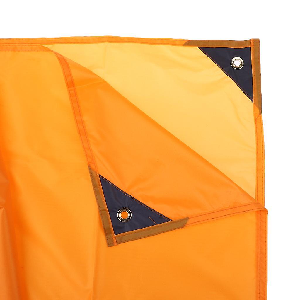 VidaXL Bâche De Camping Imperméable – 460x305x210 Cm, Oxford PU, œillets, Poteaux Inclus, Orange, Légère Avec Sac De Transport