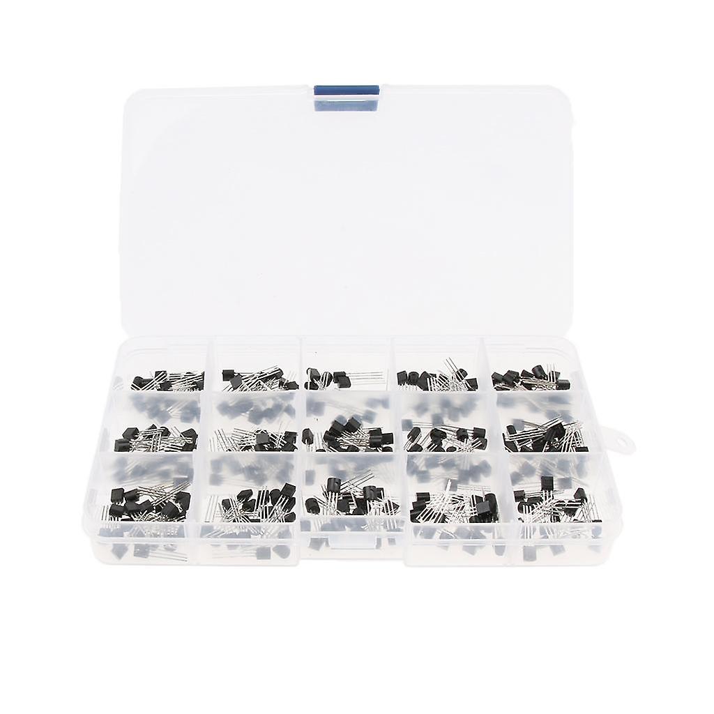 300 Stück 15 Value Transistor Assortment Kit mit Box