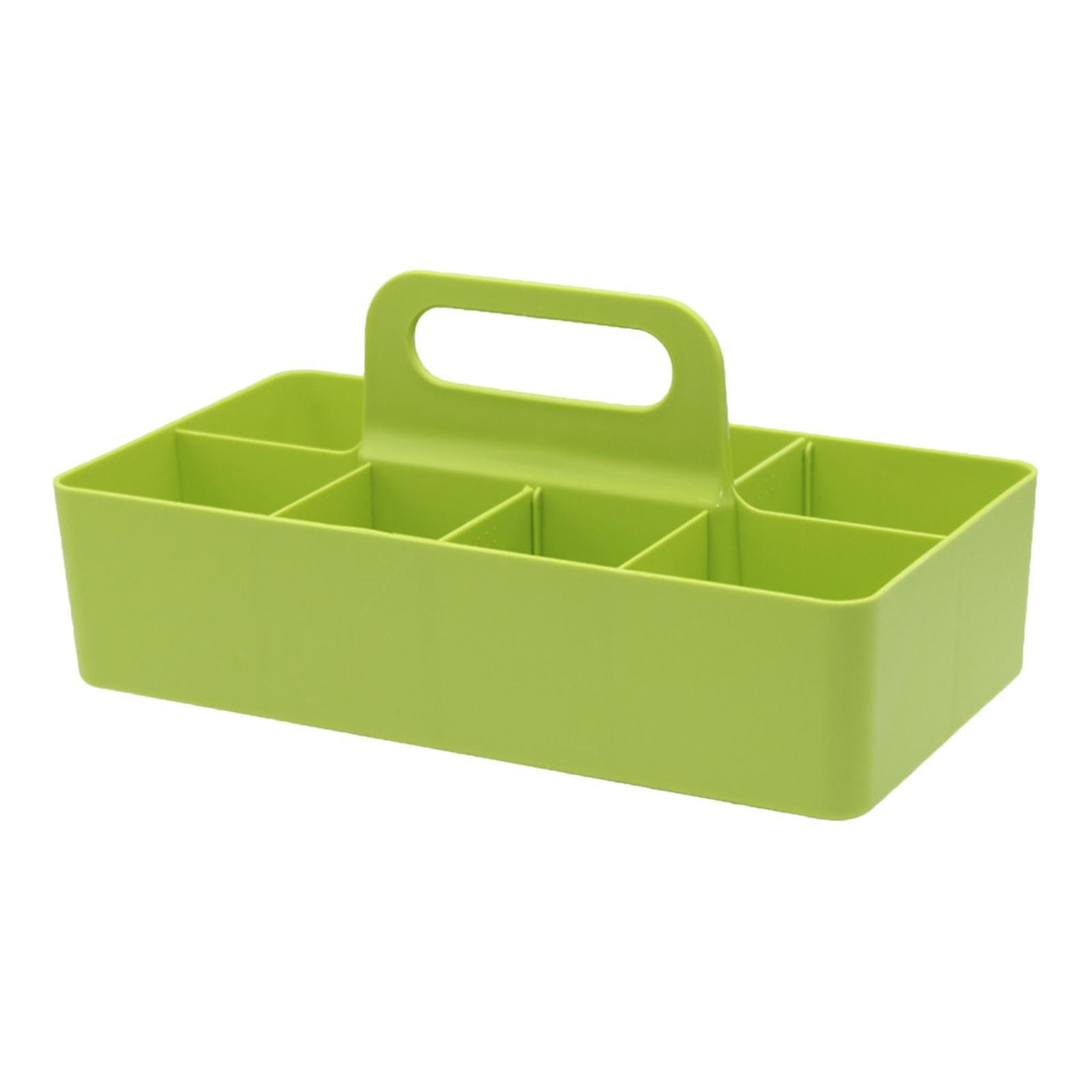 Storage Box Classification Desktop Basket Divider Multi Grid Case green