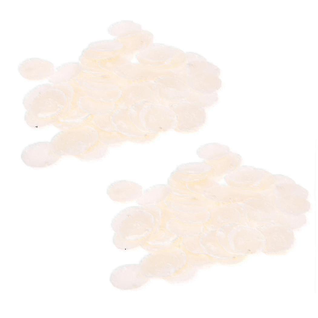 Perlas de placa 200x Nacre Pearl Shell Redondo 35mm Blanco