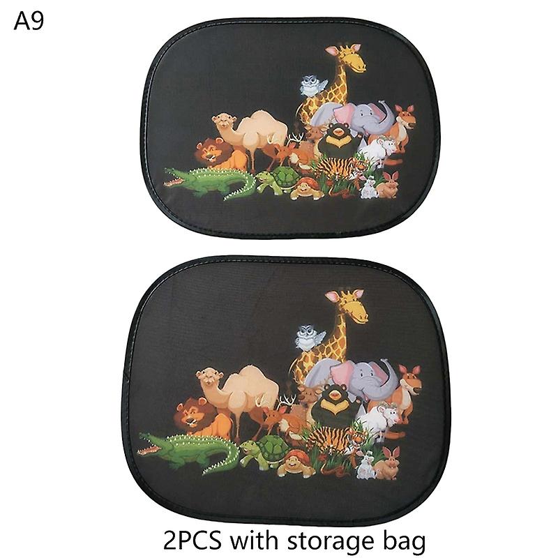 Car Side Window Sunshade Curtain Auto Windows Sun Visor Animal Pattern Sun Shade
