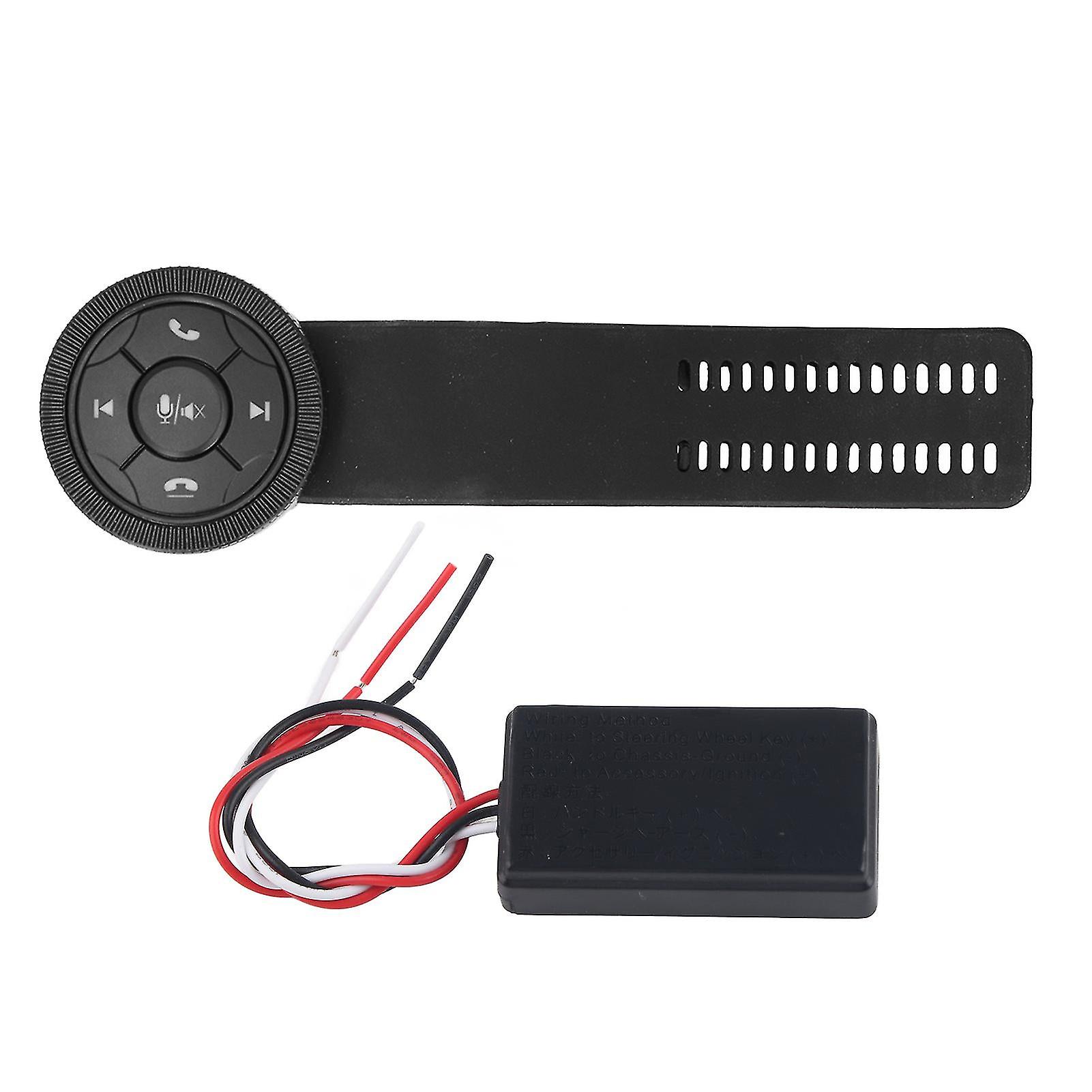 Steering Wheel Control Smart Wireless 7 Keys Black Wheel Controller With Storage Box For Universal Car Interior